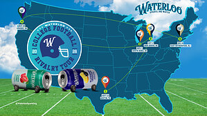 Waterloo Sparkling Water Goes All In on College Football Rivalries with Nationwide Can Cruiser Tour