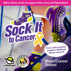 Unleashed Brands Foundation and Urban Air Adventure Park Launch 2026 'Sock It to Cancer' Campaign