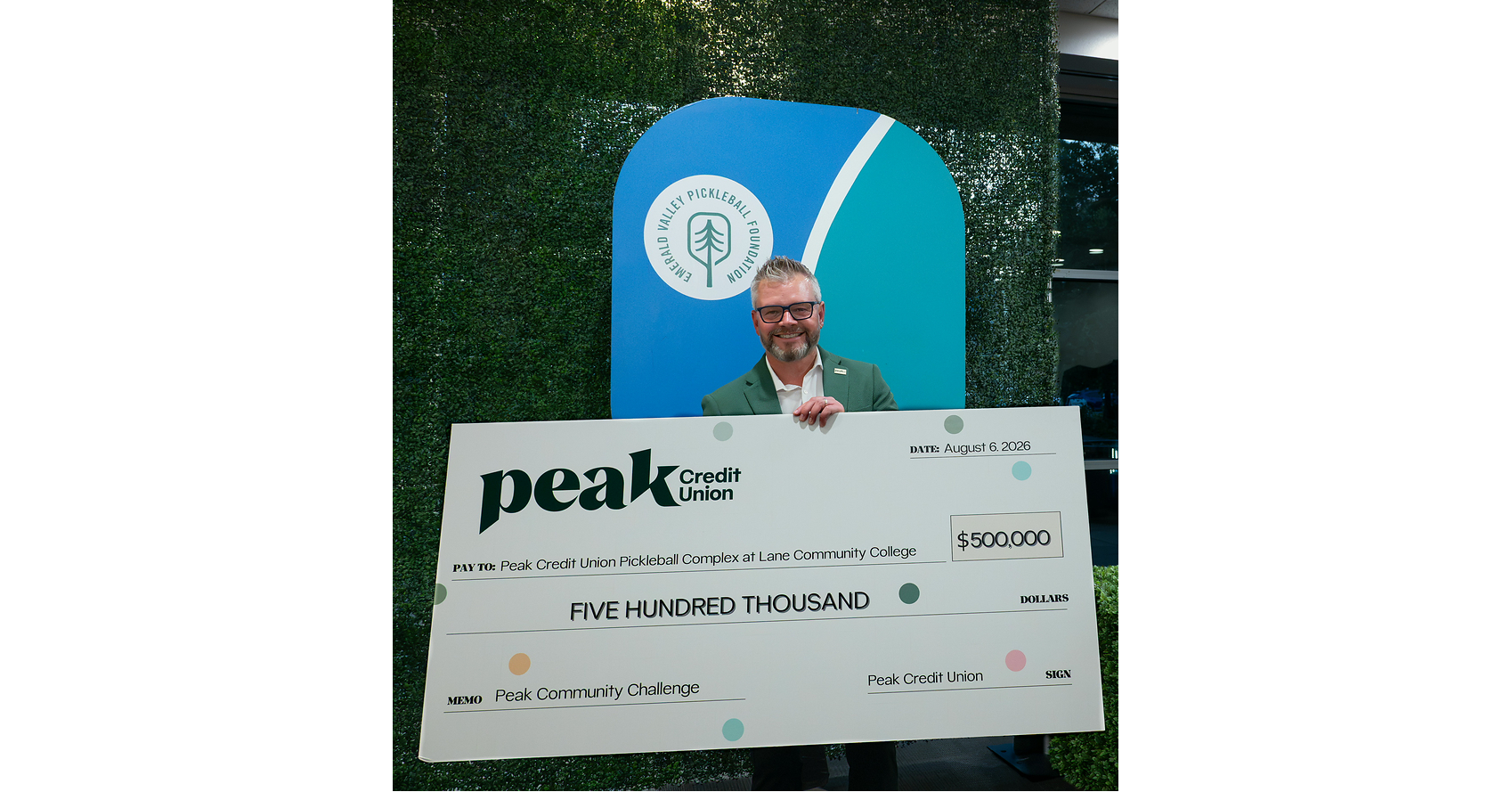Peak Credit Union Launches $500,000 Donation Match Challenge to Help Build Regional Pickleball Complex at Lane Community College