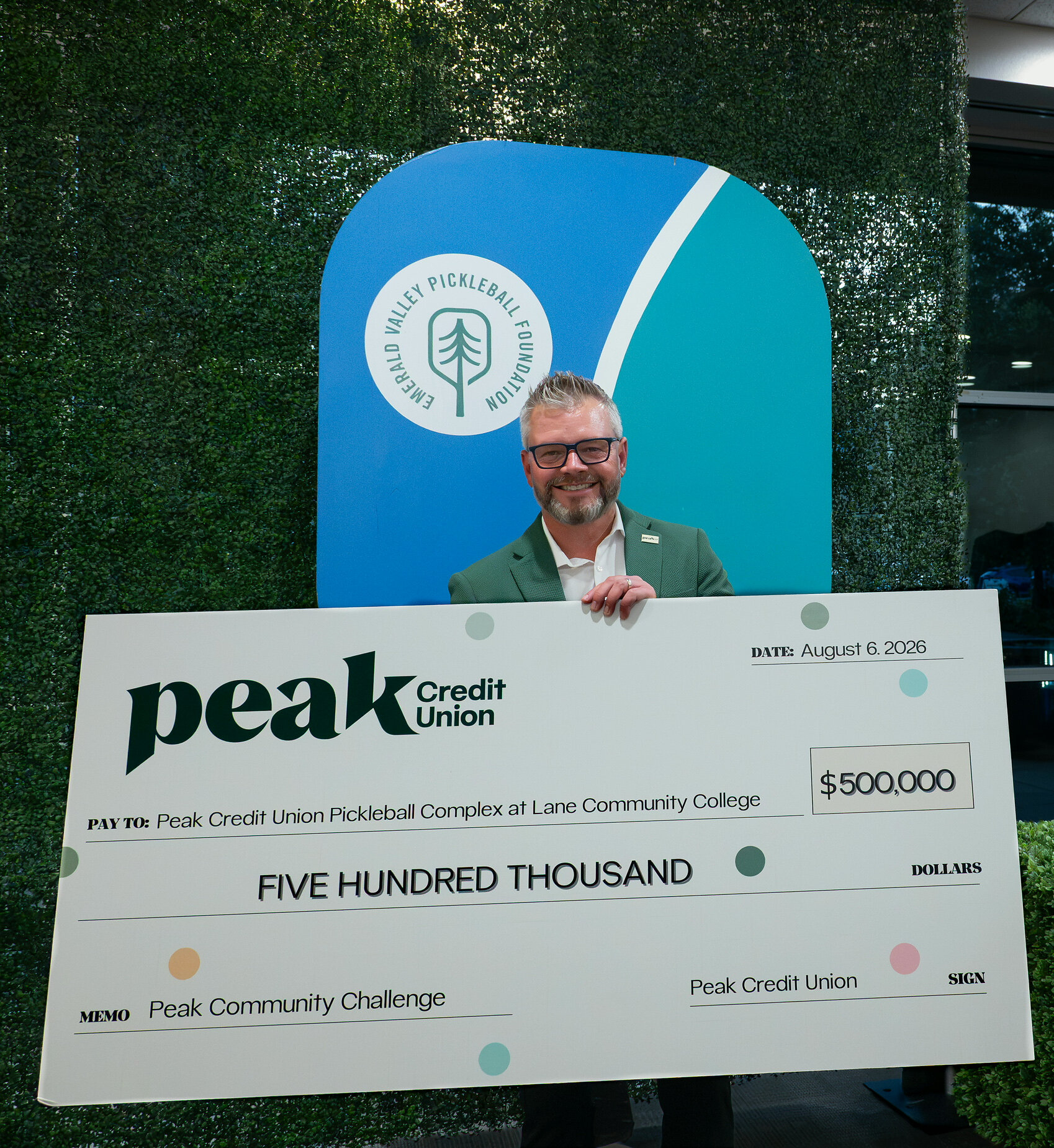 Peak Credit Union Launches $500,000 Donation Match Challenge to Help Build Regional Pickleball Complex at Lane Community College