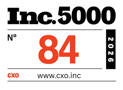 Inc. Magazine named CXO Inc. one of the fastest-growing private companies in America, ranking CXO Inc. No. 84 on the Inc. 5000.