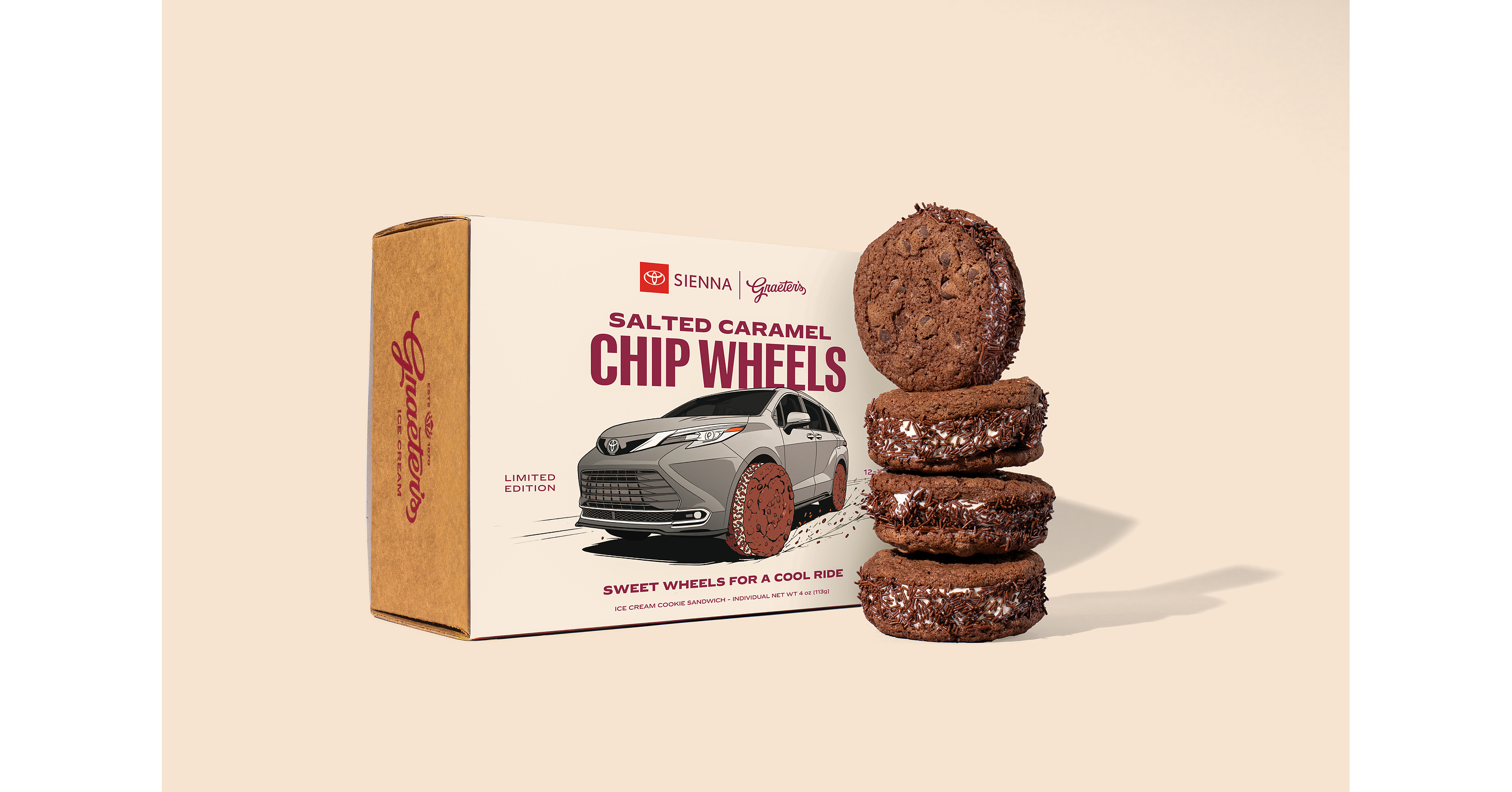 Graeter's Ice Cream and Toyota Roll Out Salted Caramel "Chip Wheels" Collaboration in Celebration of the Toyota Sienna