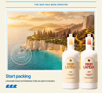 Highlandia's Newly Release Elixirs: Limoncello Coast and Goldentea Trails. Highlandia's Newly Release Elixirs: Limoncello Coast and Goldentea Trails.