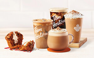 Pumpkin Spice season is back at Tim Hortons® including the return of Tims® Pumpkin Spice-flavoured Lattes, Iced Capp®, Cold Brew and Muffin