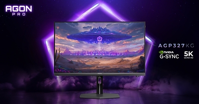 AGON by AOC AGP327KG 結合 5K 極致清晰度與 NVIDIA G-SYNC® Pulsar，帶來新一代動態顯示效能。