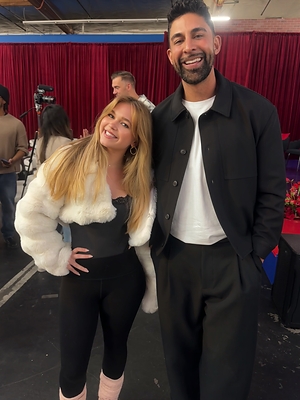 Abbilyse with Dhar Mann at the Adobe x Dhar Mann Studios Creator Event