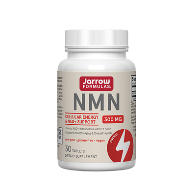Jarrow Formulas® NMN 300 mg is formulated to support NAD+ levels, cellular energy, and healthy aging.
