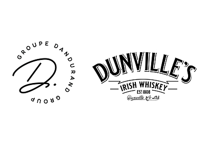 Groupe Dandurand and Dunsville's Irish Whiskey logos