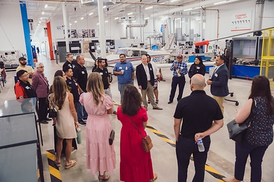 Attendees visited the aviation lab and learned more about the skilled trades programs offered at UTI-San Antonio.