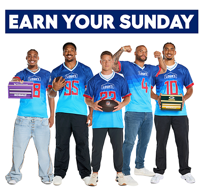 LOWE’S KICKS OFF YEAR TWO OF ‘EARN YOUR SUNDAY’ WITH EXPANDED ROSTER OF NFL SUPERSTARS AND A MISSION TO HELP FANS GET GAMEDAY READY