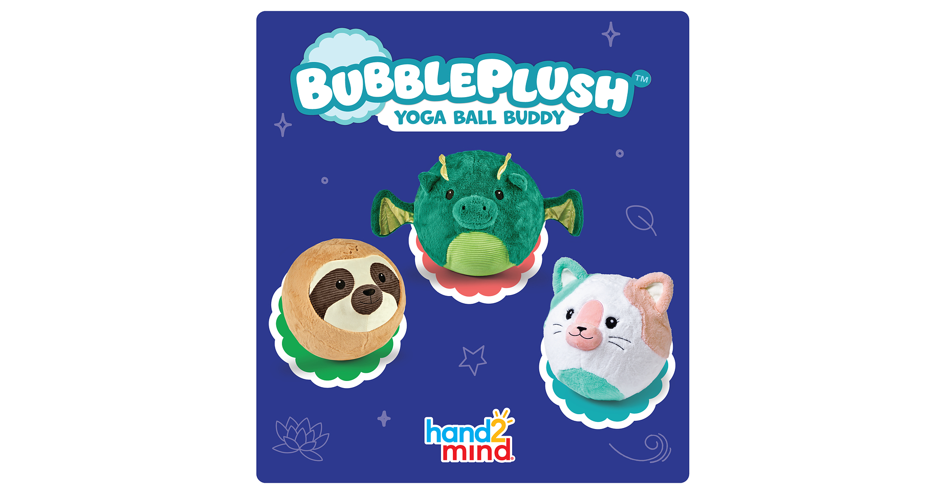 hand2mind Expands Viral BubblePlush™ Yoga Ball Buddies with Three New Characters