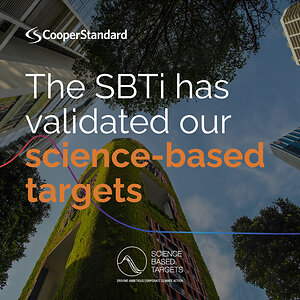 Cooper Standard Achieves SBTi Validation of Near-Term Science-Based Emissions Reduction Targets