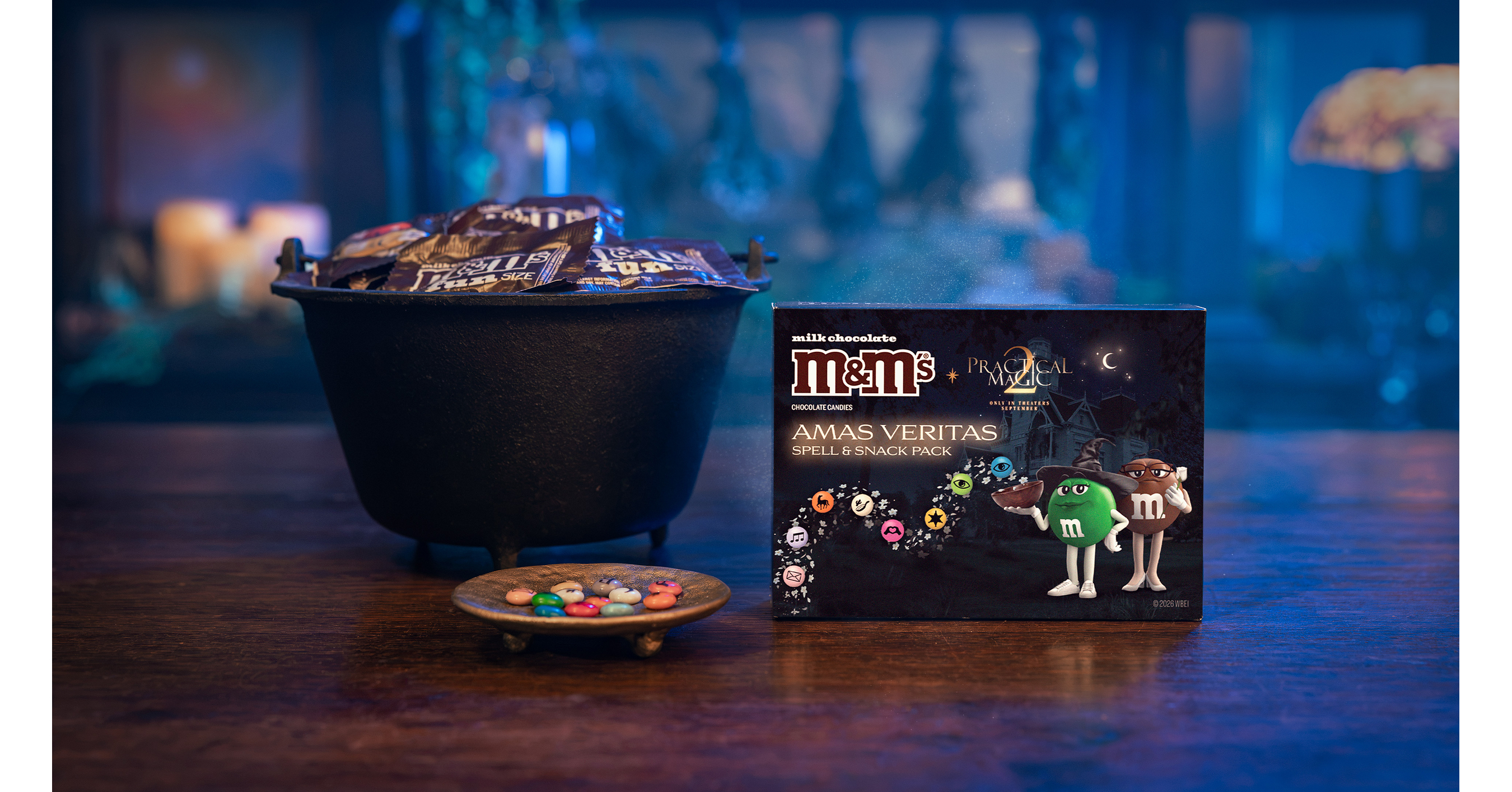 M&M'S® BREWS UP MOVIE NIGHT MAGIC THIS HALLOWEEN SEASON WITH LIMITED-EDITION 'AMAS VERITAS' SPELL & SNACK PACKS CELEBRATING THE RELEASE OF PRACTICAL MAGIC 2
