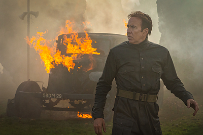 Nicolas Cage as “Dusko Popov” in the Action, Adventure, Drama, History film, FORTITUDE. Photo courtesy of Simon Afram Productions and Op-Fortitude