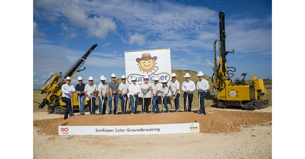OCI Energy, Arava Power and project partners break ground on 347 MWdc SunRoper Solar project, supporting growing energy demand near Houston