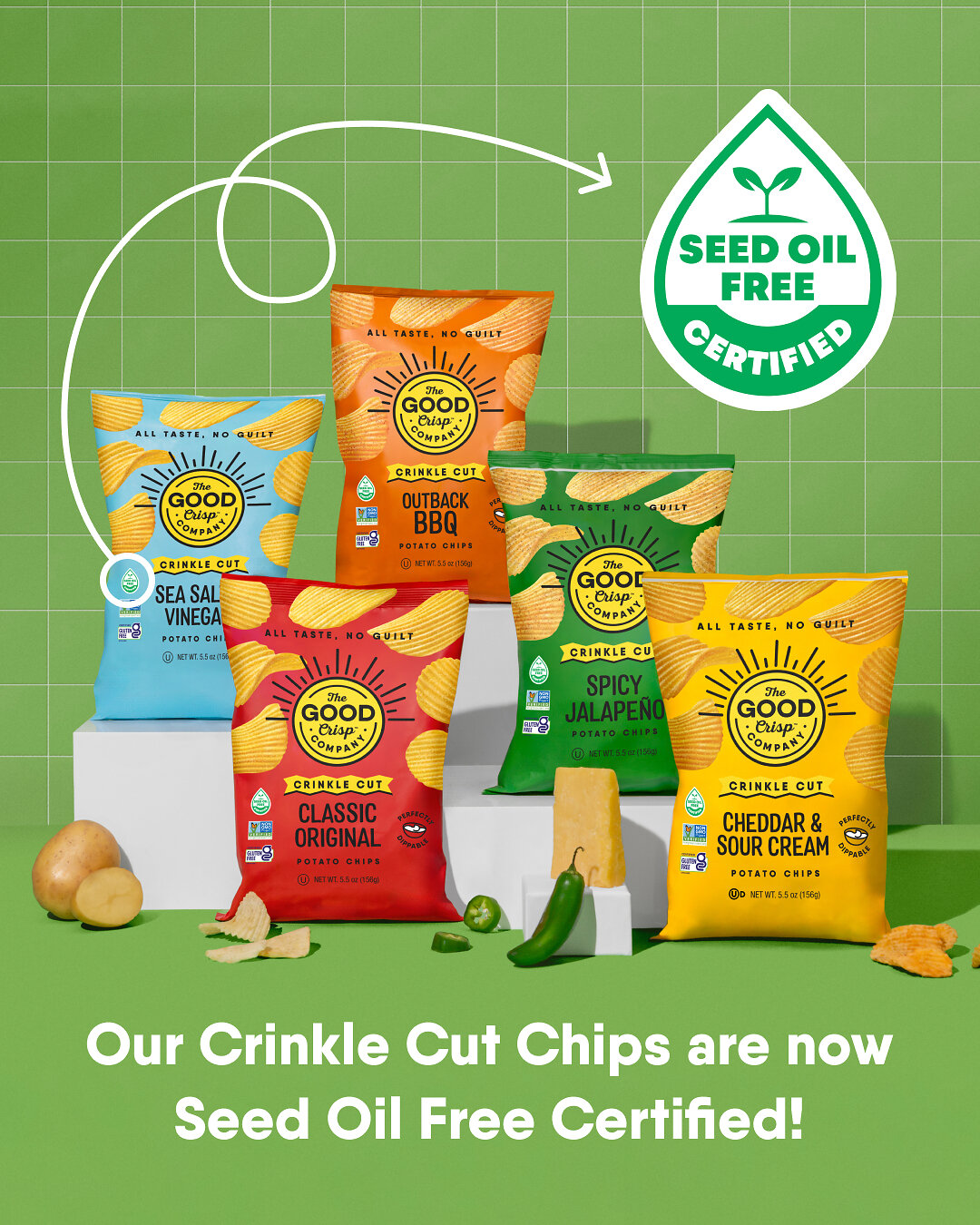 The Good Crisp Company certifieras som fritt från fröoljor