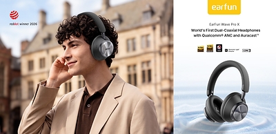EarFun Unveils Flagship Wave Pro X: The World’s First Dual-Coaxial Headphones with Qualcomm® ANC Technology and Auracast™