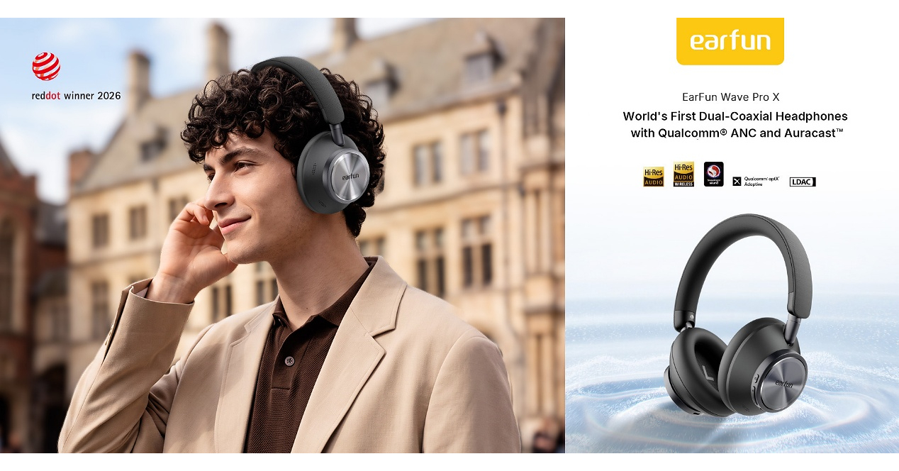 EarFun Unveils Flagship Wave Pro X: The Worlds First Dual-Coaxial Headphones with Qualcomm&reg; ANC Technology and Auracast&trade;