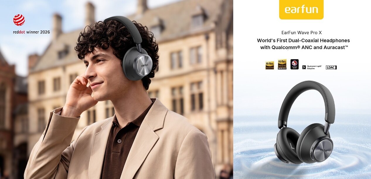 EarFun Unveils Flagship Wave Pro X: The World's First Dual-Coaxial Headphones with Qualcomm® ANC Technology and Auracast™