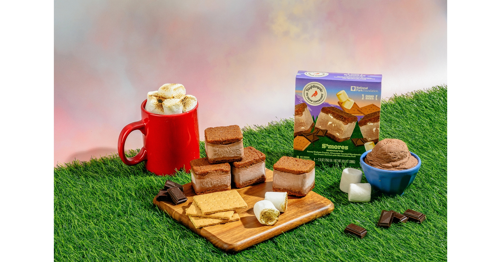 Nightingale Ice Cream Sandwiches® and National Park Foundation Bring Campfire Nostalgia to the Freezer Aisle with New S'mores Ice Cream Sandwich