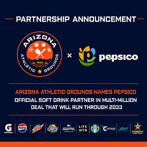 ARIZONA ATHLETIC GROUNDS NAMES PEPSICO ITS OFFICIAL SOFT DRINK PARTNER IN MULTIMILLION-DOLLAR INVESTMENT THROUGH 2033