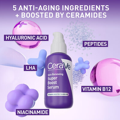 CeraVe Skin Renewing Super Boost Serum with 5 Anti-Aging Ingredients