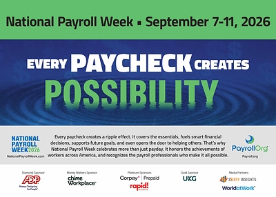 National Payroll Week® Returns September 7-11 to Help Americans Better Understand Their Paychecks