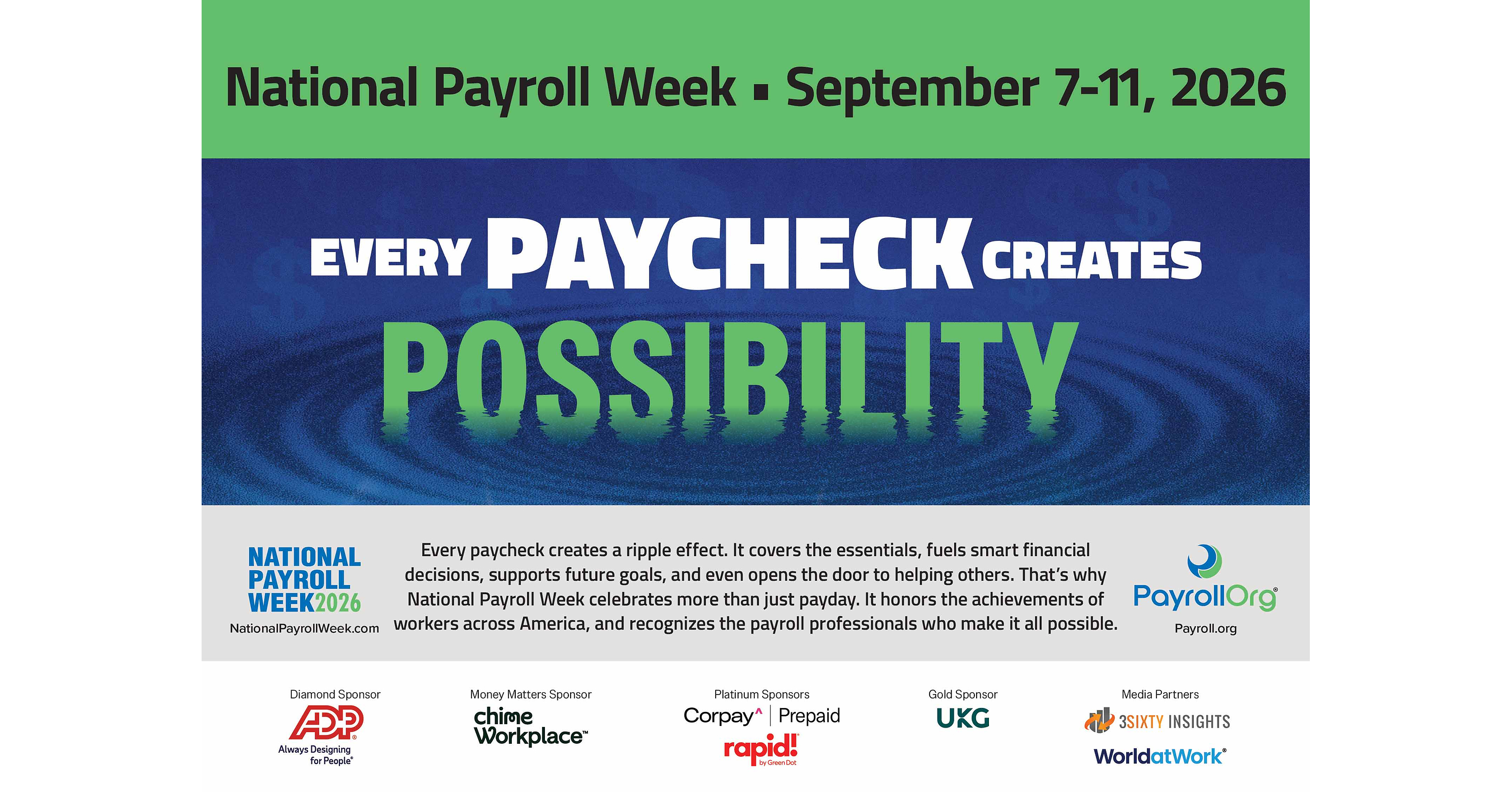 National Payroll Week® Returns September 7-11 to Help Americans Better Understand Their Paychecks