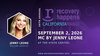 34th Annual Recovery Happens will be emceed by Jenny Leone
