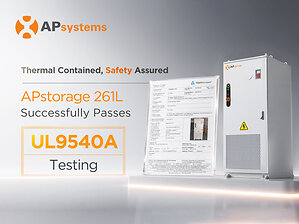 APsystems alcanza un hito clave en seguridad con el éxito en las pruebas APstorage 261L UL 9540A