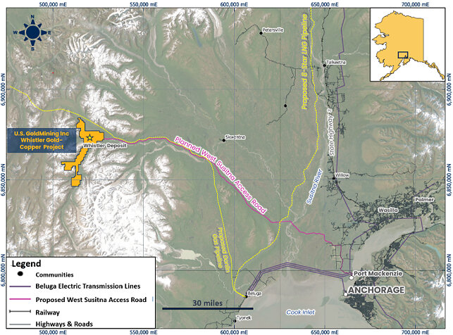 U.S. GoldMining Provides Update on State-Led West Susitna Access Road, AIDEA Authorizes up to $25 Million in Funding for the State's Planned Geotechnical and Engineering Work