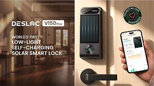 Finally, No More Battery Anxiety: DESLOC V150 Plus Launches as the World's First Self-Charging Solar Smart Lock That Works in the Shade