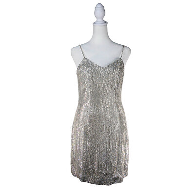 Michael Kors Collection Resort 1990 slip dress with crystal hand embroidery donated by the brand