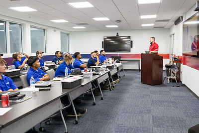 Lennox National Account Services (NAS) technicians participate in classroom instruction at the company's new Fort Lauderdale, Florida, training center. 