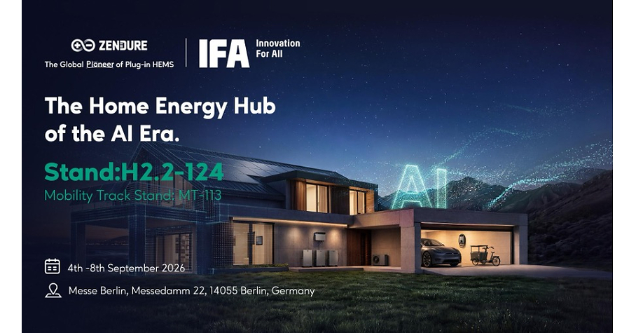 Zendure auf der IFA 2026: Mit Agentic HEMS wird das Zuhause zum intelligenten Energie-Hub