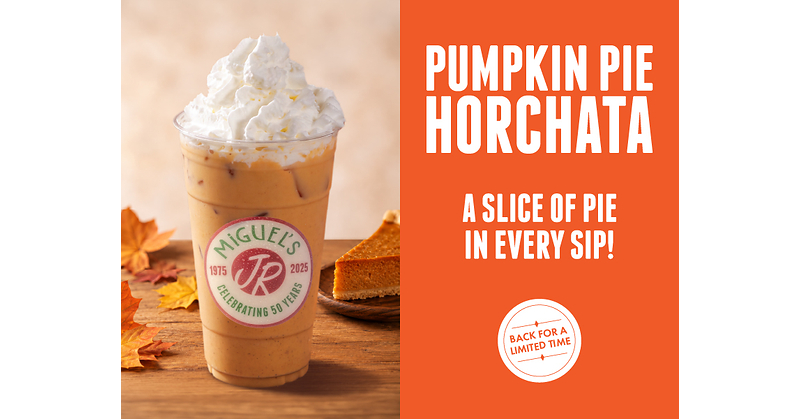 The Spice of the Season is now at Miguel's Jr.: Pumpkin Pie Horchata Returns, Alongside Trio Bundles