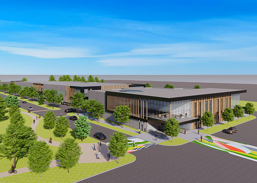 Rendering of the 9.3-acre Kent Manufacturing & Innovation Campus being developed for aerospace, defense, space and emerging tech companies 