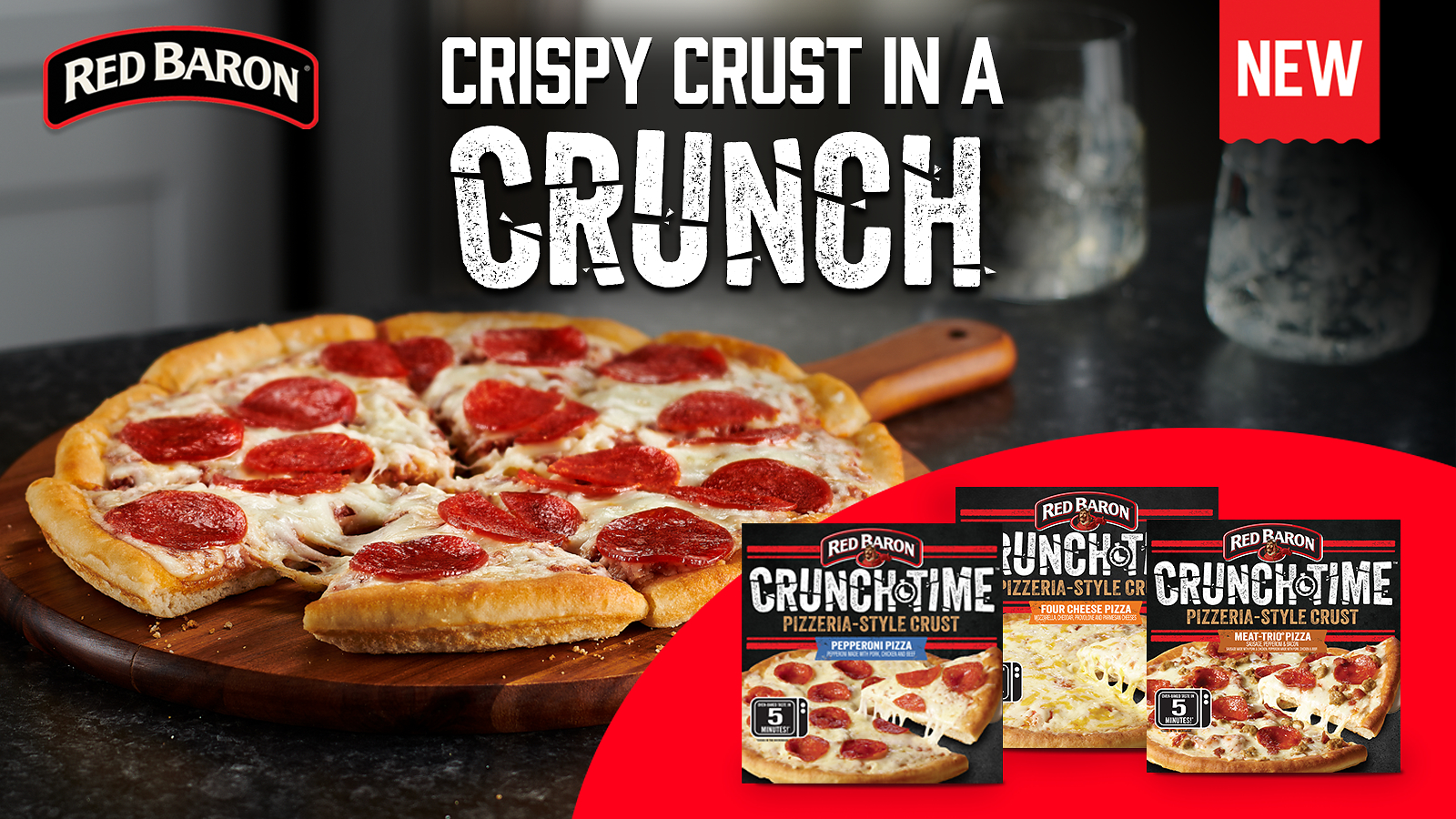 Red Baron® brand reinvents microwave pizza with crispy, multi-serve CRUNCHTIME™ pizza