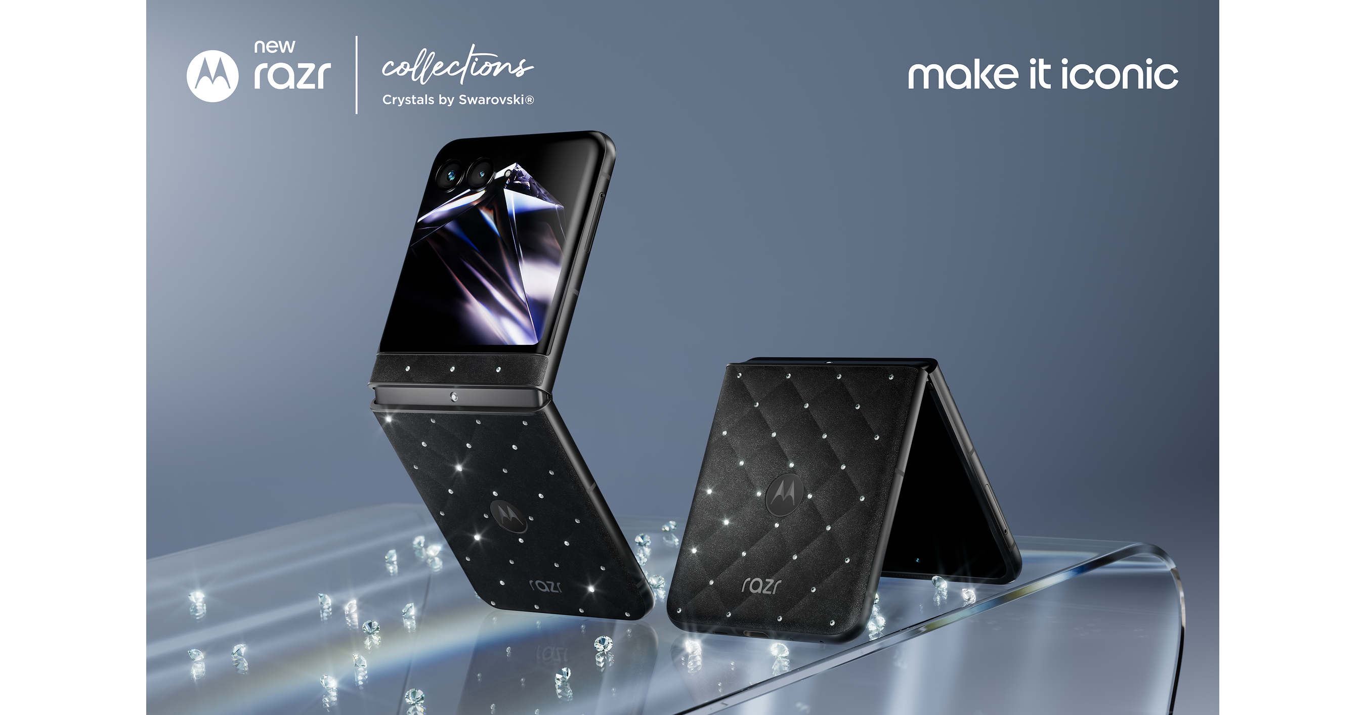 Iconic flip design meets unmistakable artistry: new motorola razr with Crystals by Swarovski® joins the Brilliant Collection