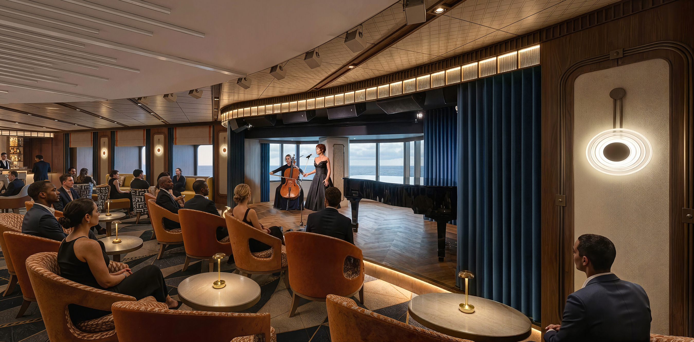 Reimagined Ocean Bar Debuts on Oosterdam with Expanded Entertainment