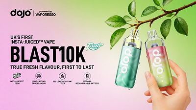 BLAST10K Fresh, the first device in the UK market to feature proprietary INSTA-JUICED™ technology BLAST10K Fresh, the first device in the UK market to feature proprietary INSTA-JUICED™ technology
