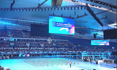 The World Humanoid Robot Games in Beijing, supported by H3C and China Unicom. The World Humanoid Robot Games in Beijing, supported by H3C and China Unicom.