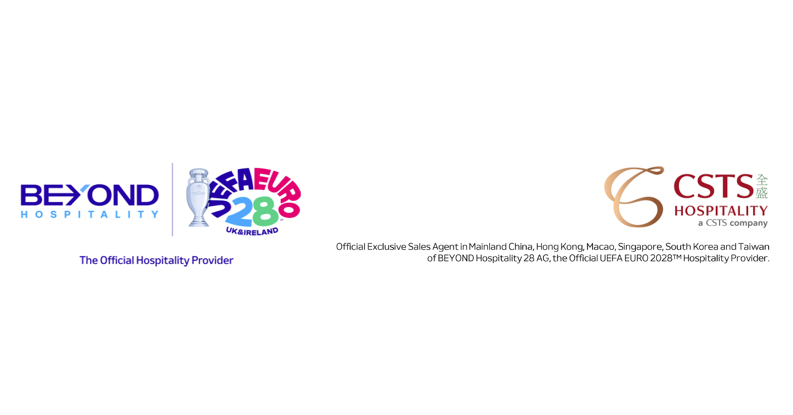 CSTS Hospitality appointed by BEYOND Hospitality to bring UEFA EURO 2028™ Official Hospitality for Mainland China, Hong Kong, Macao, Singapore, South Korea and Taiwan