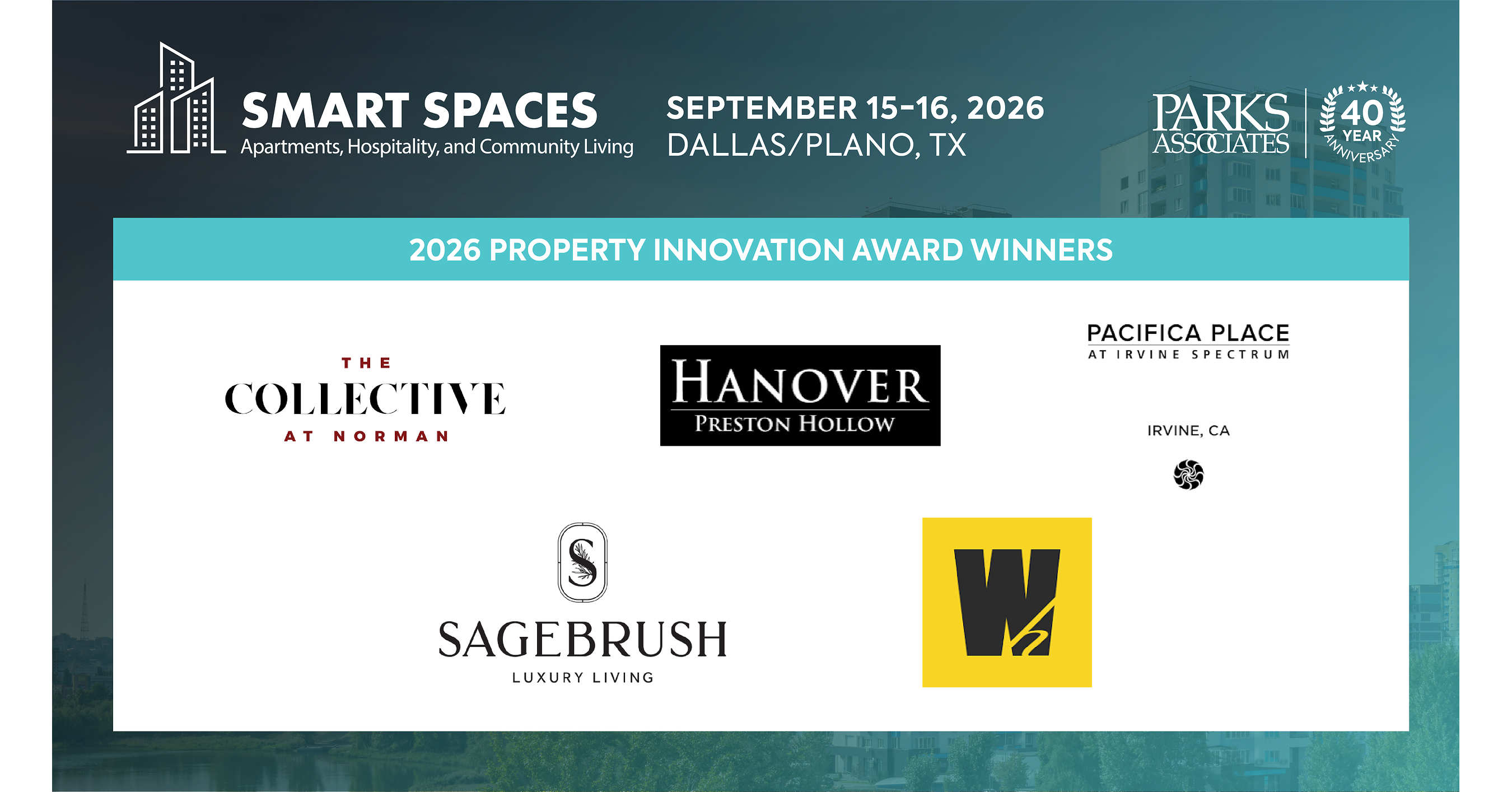 Parks Associates Names 2026 Property Innovation Award winners, Highlighting Dallas-area Technology Deployments at Upcoming Smart Spaces Conference