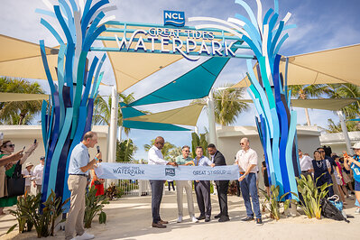 Norwegian Cruise Line® celebro la apertura de su nuevo parque acuático Great Tides Waterpark en su isla privada, Great Stirrup Cay, con un exclusivo evento.