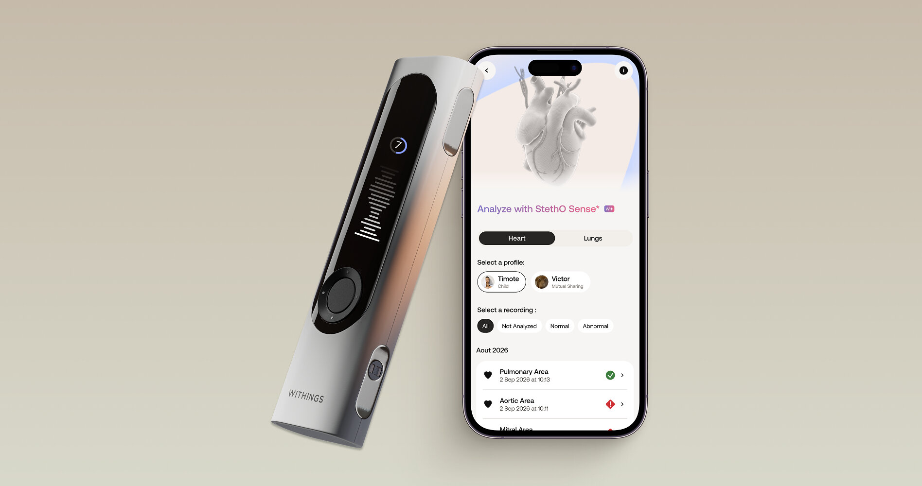 Withings Introduces StethO Sense, Bringing Heart and Lung Sound Analysis to BeamO