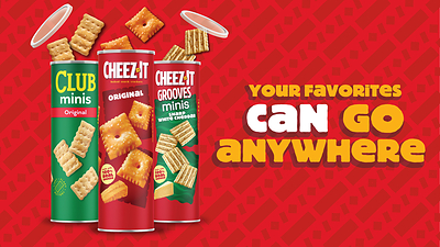 Cheez-It® and Club® crackers are hitting store shelves in new convenient, portable canisters