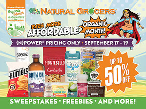 Celebrate Organic Month at Natural Grocers® With Exclusive Savings, Education, Freebies, Sweepstakes, and More