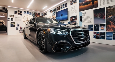 Archival imagery and milestone storytelling trace the evolution of Mercedes-Benz from 1886 to the brand’s innovations today at Mercedes-Benz Studio Toronto.