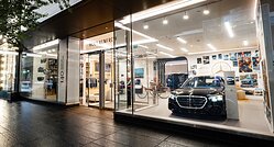 Mercedes-Benz Studio Toronto at Holt Renfrew’s Bloor Street flagship in Toronto, now featuring an immersive experience celebrating 140 Years of Innovation.